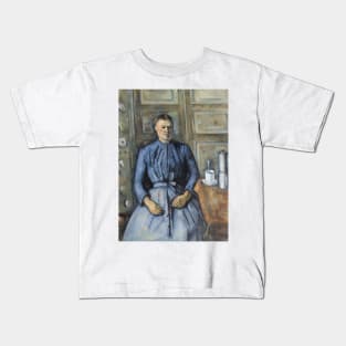 Woman with a Coffeepot by Paul Cezanne Kids T-Shirt